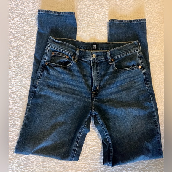GAP Denim - GAP Women's Medium Blue Straight Denim Jeans Mid Rise
